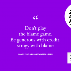 Don’t play the blame game